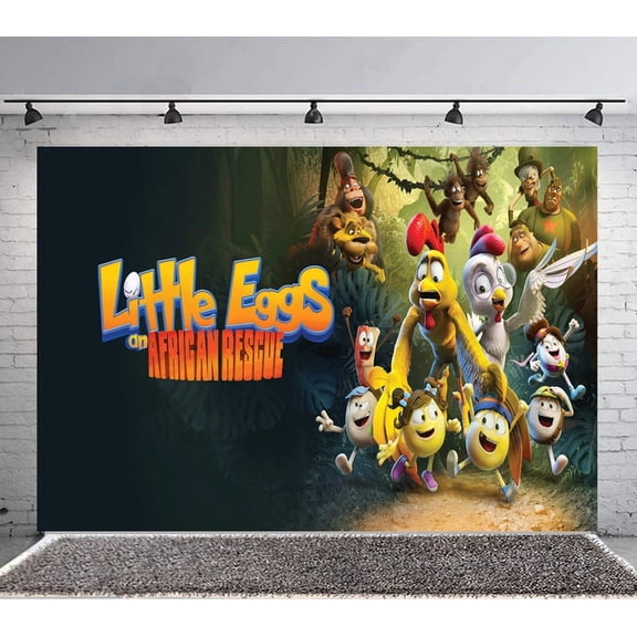 Little Eggs An African Rescue Backdrop Banner Party Supplies Poster Movie Theme Background for Photography Birthday Decorations