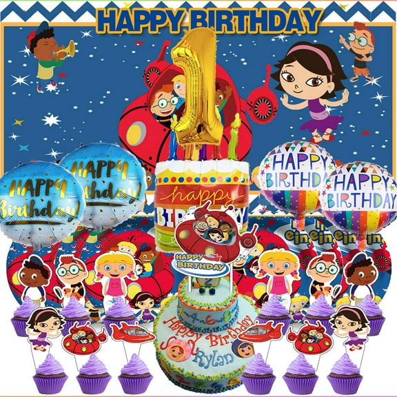 Little Einsteins 1st Tableware Balloons Cake Toppers Backdrop Banner Supplies Party Decor Plates Decorations