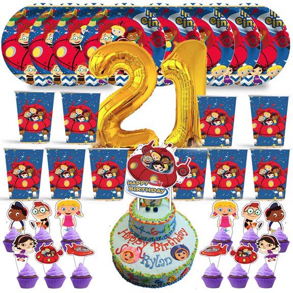 Little Einsteins Birthday 21th Cups Party Supplies Plates Fans Decorations Cake Topper Decor