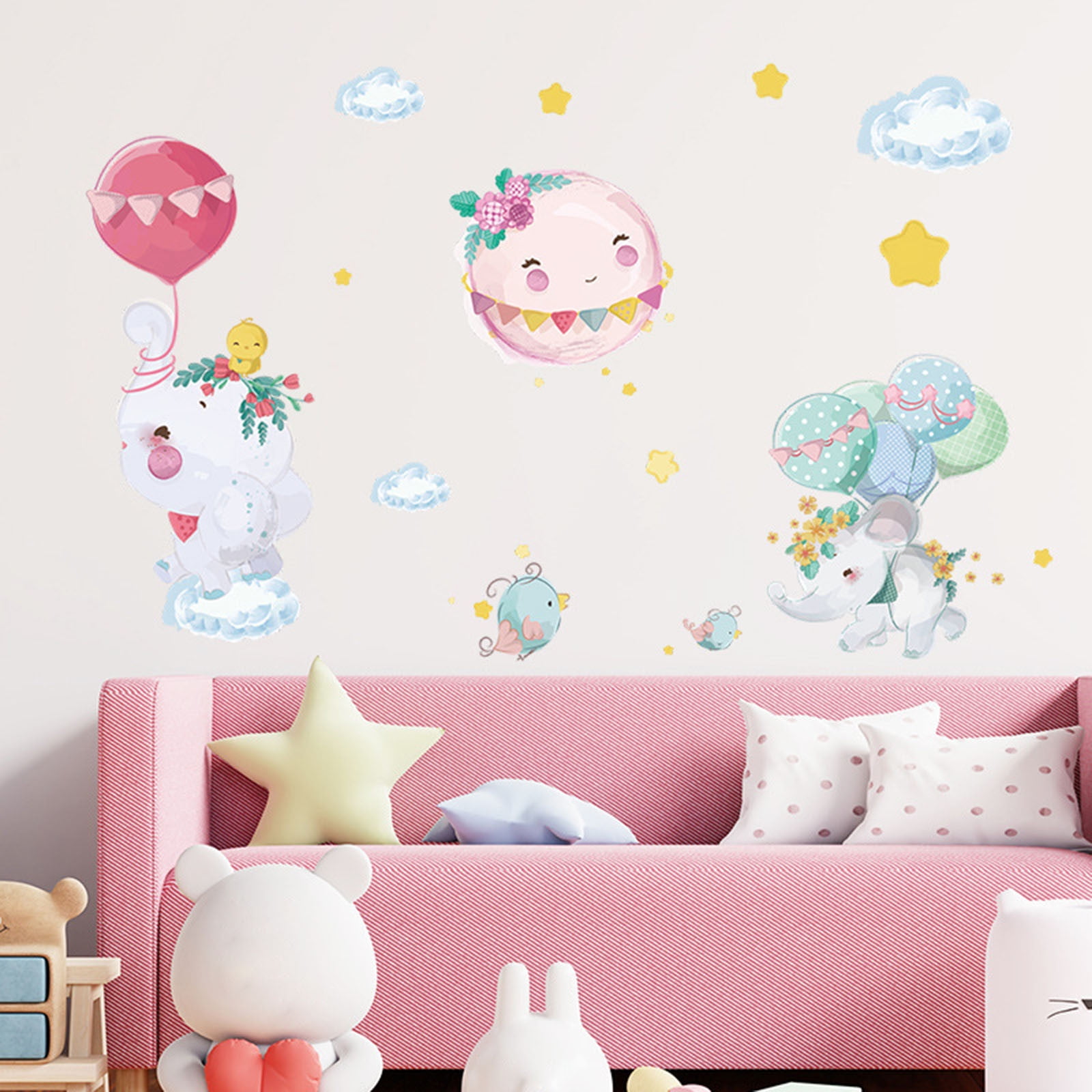 Little Elephant Balloon Round Bird Playing Bedroom Living Room Porch