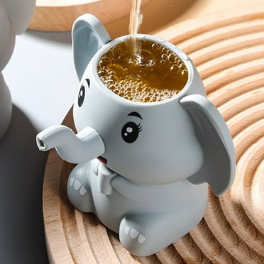 Little Elephant Mug Children's Mug Baby Drinking Mug 160ml Straw Learning Mug with Removable Lid