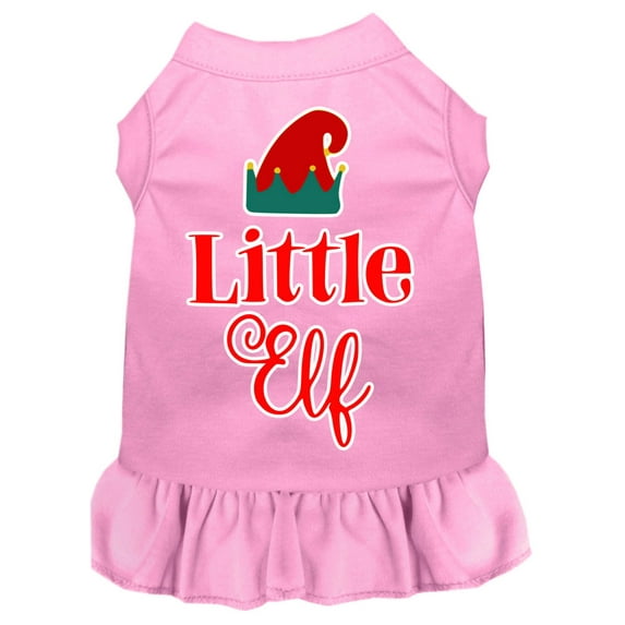 Christmas Pet Dog Cat Dress Screen Printed, "Little Elf"