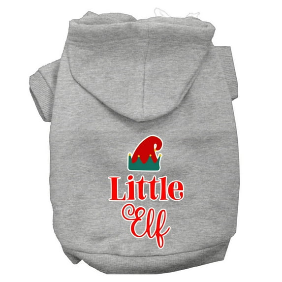 Christmas Pet Dog Cat Hoodie Screen Printed, "Little Elf"