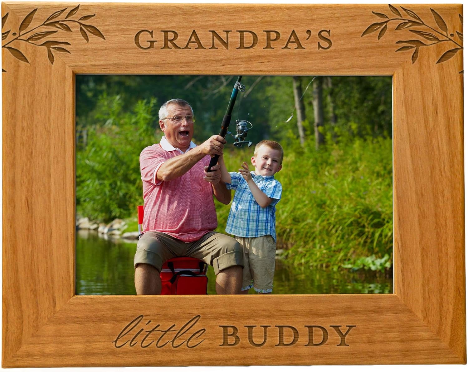Little , Engraved Natural Wood Photo Frame, Fits a 5x7 Horizontal