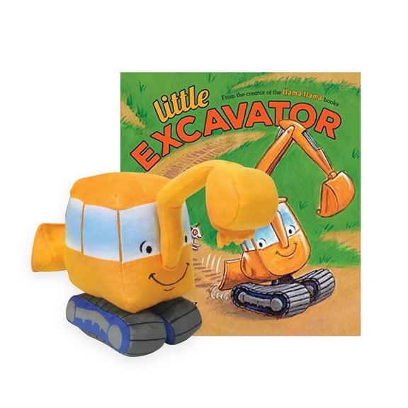 Little Excavator 7" Plush & Hardcover Book Set