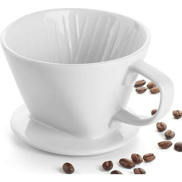 A Little Expensive, But Worth It! Eattic 1X Filter Cup Ceramic Coffee Filter Cup Conical Coffee Filter Coffee Funnel Hand Brewed Coffee Utensil Coffee Filter Holder