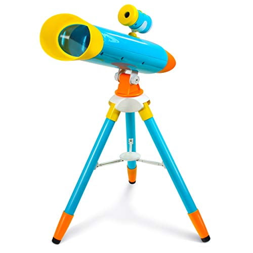 Little Experimenter 2-in-1 Kids Projector + Telescope with Collapsible Tripod, Space Exploration Set