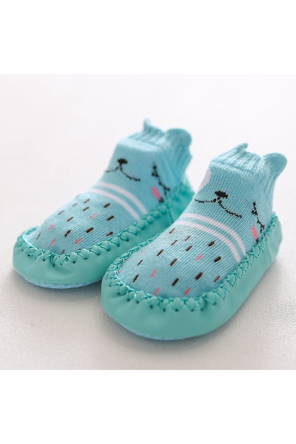 Little Explorers' Non-Slip Floor Sock Shoes, Knitted Soft-Sole Cartoon Footwear for Early Walkers