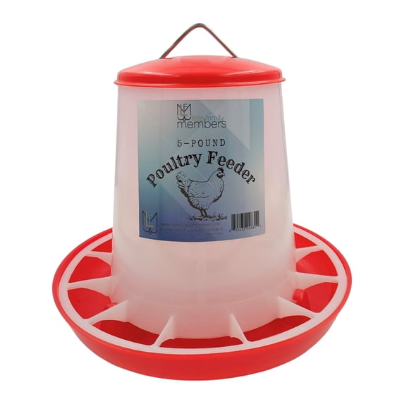 Little Family Members Large Chicken Feeder 5-Pound Capacity For All Poultry