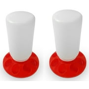 Little Family Members Red 1-Quart Baby Chick and Small Poultry Feeder 2-Pack