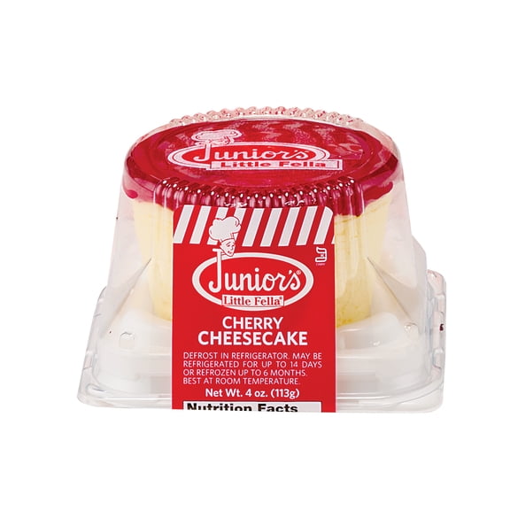 Junior's Little Fellas Cherry Topped New York Style Cheesecake, 4 oz, Frozen