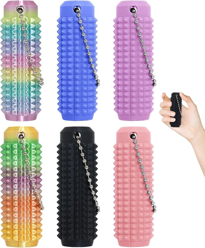 Little Fidget Toys,Pain Stim Fidget Toy Reduce Stress for Adults,Anxiety Relief Pain Stim,Spiky Fidget Keychain for Anxiety and Stress Reduction,Novelty Gifts for Friends 1PCS