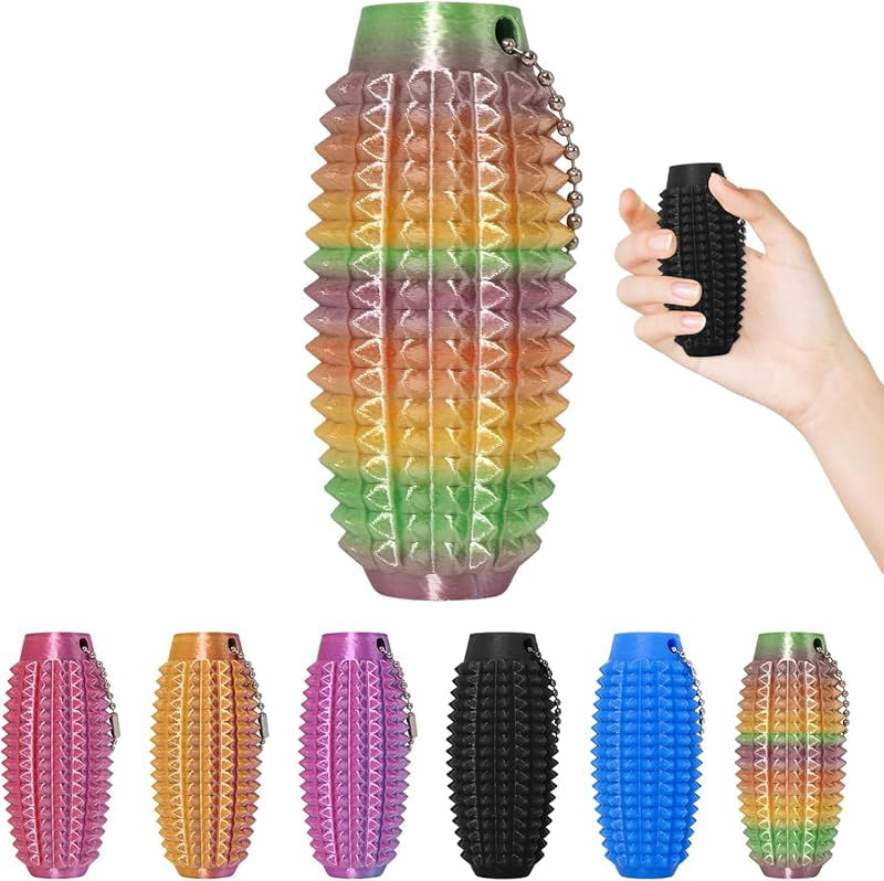 Little Fidget Toys,Pain Stim Fidget Toy Reduce Stress for Adults,Anxiety Relief Pain Stim,Spiky Fidget Keychain for Anxiety and Stress Reduction,Novelty Gifts for Friends 1PCS
