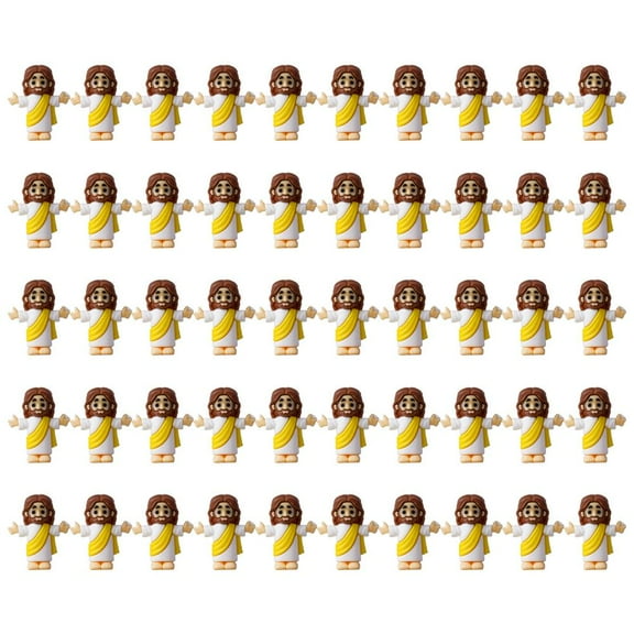Little Figures, Mini Multicolor Tiny Figures,Religious Party Favors Sunday School Baptism Gifts(50pcs-5colors)