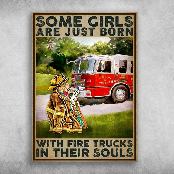 Some Men Are Just Born With Fire Trucks In Their Souls Sticker for Sale by vadenhannige46