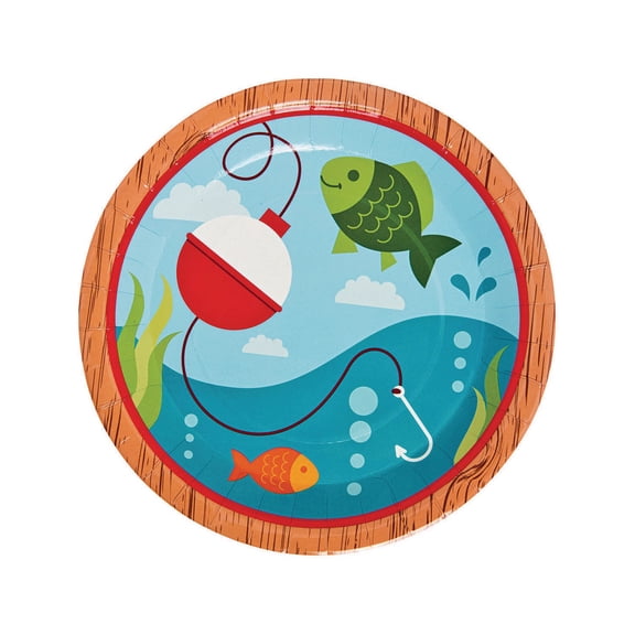 Little Fisherman Dinner Plates - Party Supplies - 8 Pieces