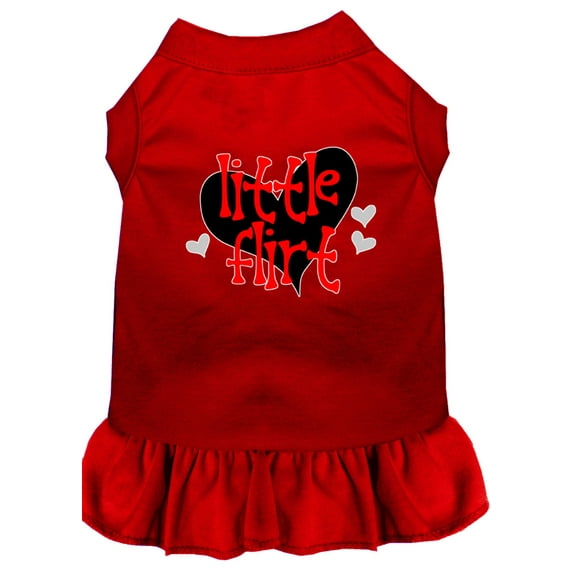Dog Dress, Pet Dog Cat Dress Screen Printed, "Little Flirt"
