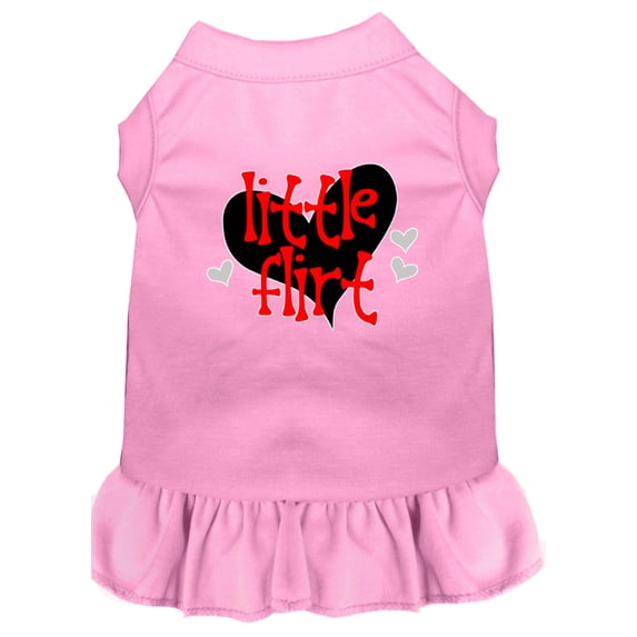 Dog Dress, Pet Dog Cat Dress Screen Printed, "Little Flirt"