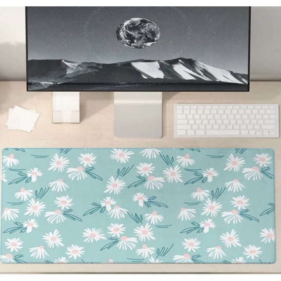 Little Flower Daisy in Pastel Extra Large Desk Pad Gaming Mouse Mat