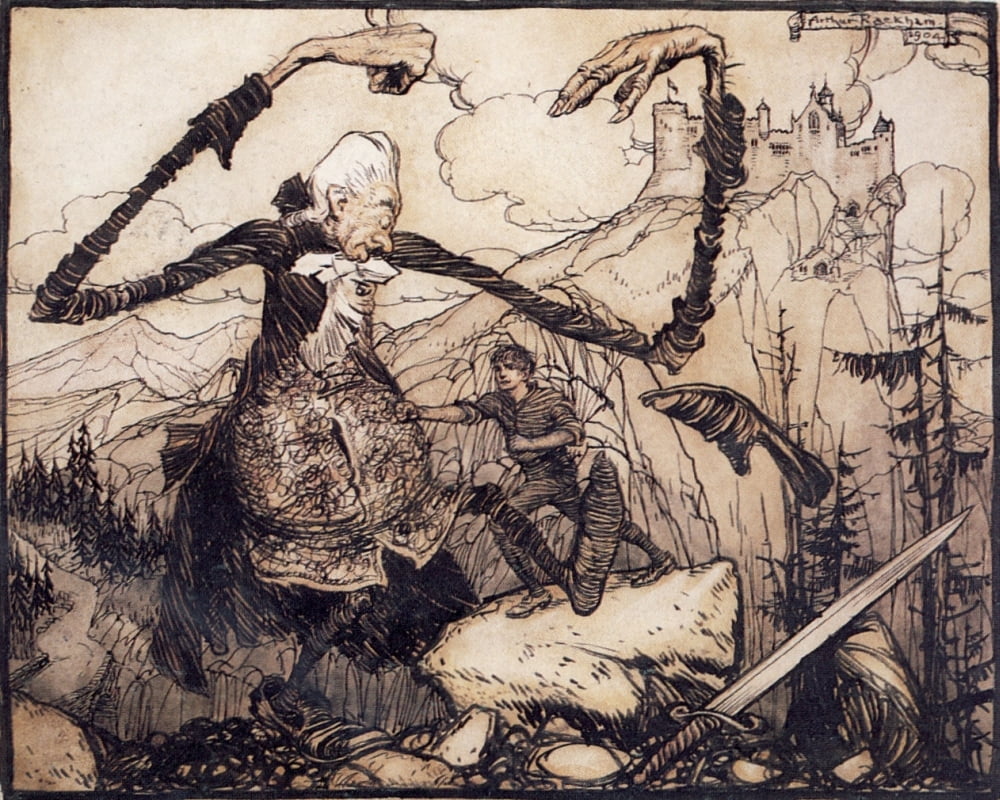 Little Folks 1904 Long-armed Giant Canvas Art - A Rackham (18 x 24)