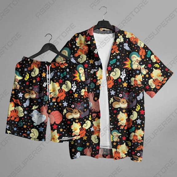 Little Fox Evo Hawaiian Button-Up Shirt Little Fox Tropical Hawaiian Shirt Gift 1842304090