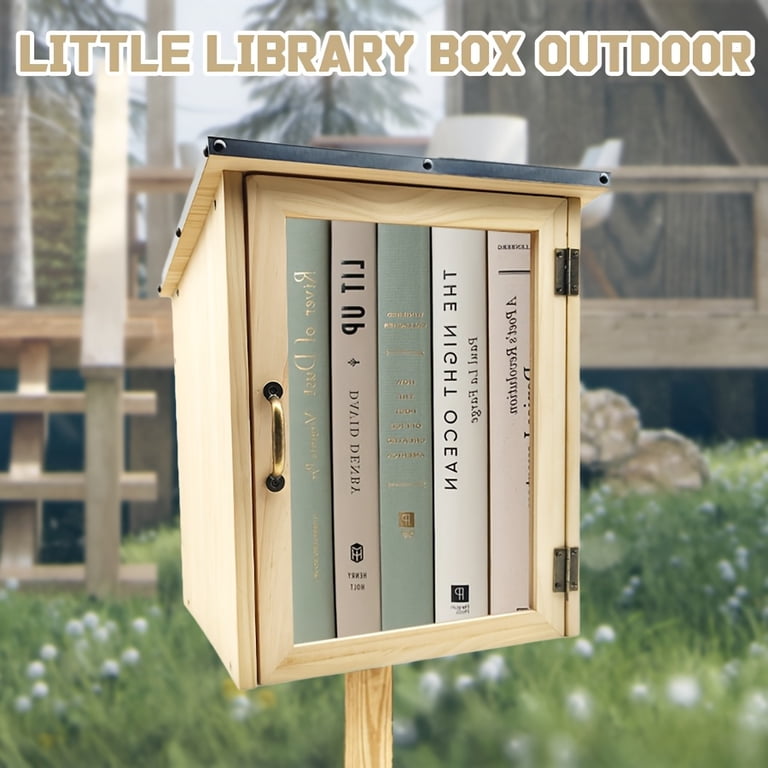 Small Community Library Boxes Little Library Box Community Library Box Outdoor Little Free Library ...