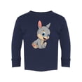 thumbnail image 1 of Little Funny Bunny Long Sleeve Toddler - Toddler Long Sleeve Tee, Navy, 1 of 4