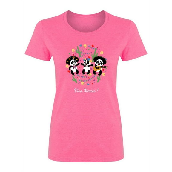 Little Funny Pandas Shaped T-Shirt Women -Image by Shutterstock, Female Small