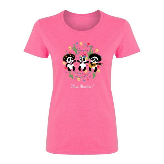 Little Funny Pandas Shaped T-Shirt Women -Image by Shutterstock, Female x-Large