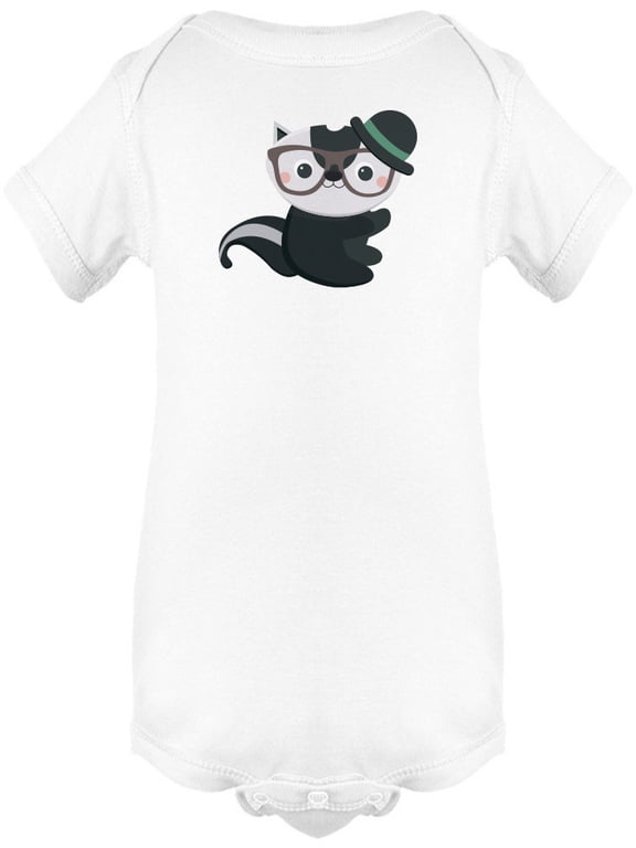 Little Funny Similing Skunk Bodysuit Infant -Image by Shutterstock, Newborn