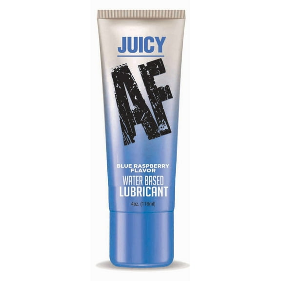 Little Genie Juicy AF Water Based Lubricant 4oz - Blue Raspberry