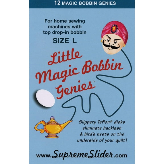 Little Genie Magic Bobbin Washers Drop In Size L Blue Pack of 12 by La Pierre Studio