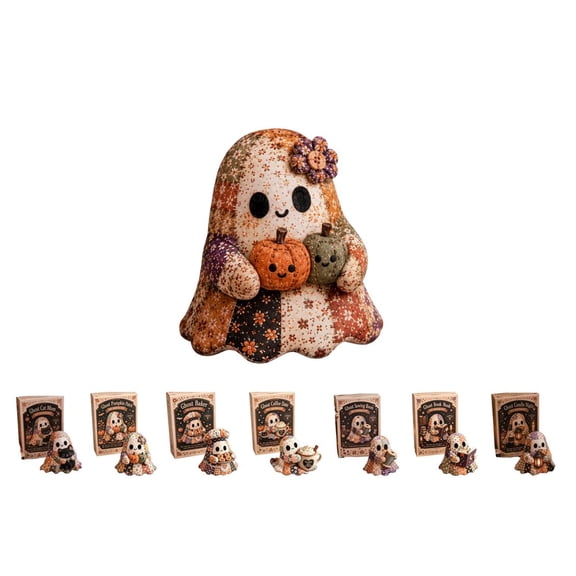 Little Ghost’s Cozy Halloween DIY Patchwork Kit – Fun Weekend Project for Crafters Who Love Soft Halloween (Ghost Pumpkin Patch)