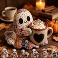 thumbnail image 1 of Little Ghost's Cozy Halloween DIY Patchwork Kit, with Pre-Cut Fabric, Stuffing & Accessories, Halloween Decoration & Gift（B）, 1 of 6