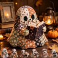 thumbnail image 1 of Little Ghost's Cozy Halloween DIY Patchwork Kit, with Pre-Cut Fabric, Stuffing & Accessories, Halloween Decoration & Gift（D）, 1 of 6