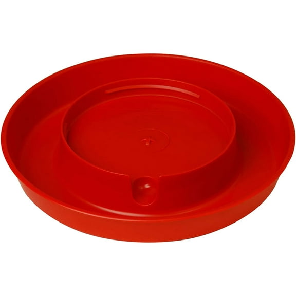 Little Giant 1 Gallon Plastic Screw-On Poultry Waterer Base, Red
