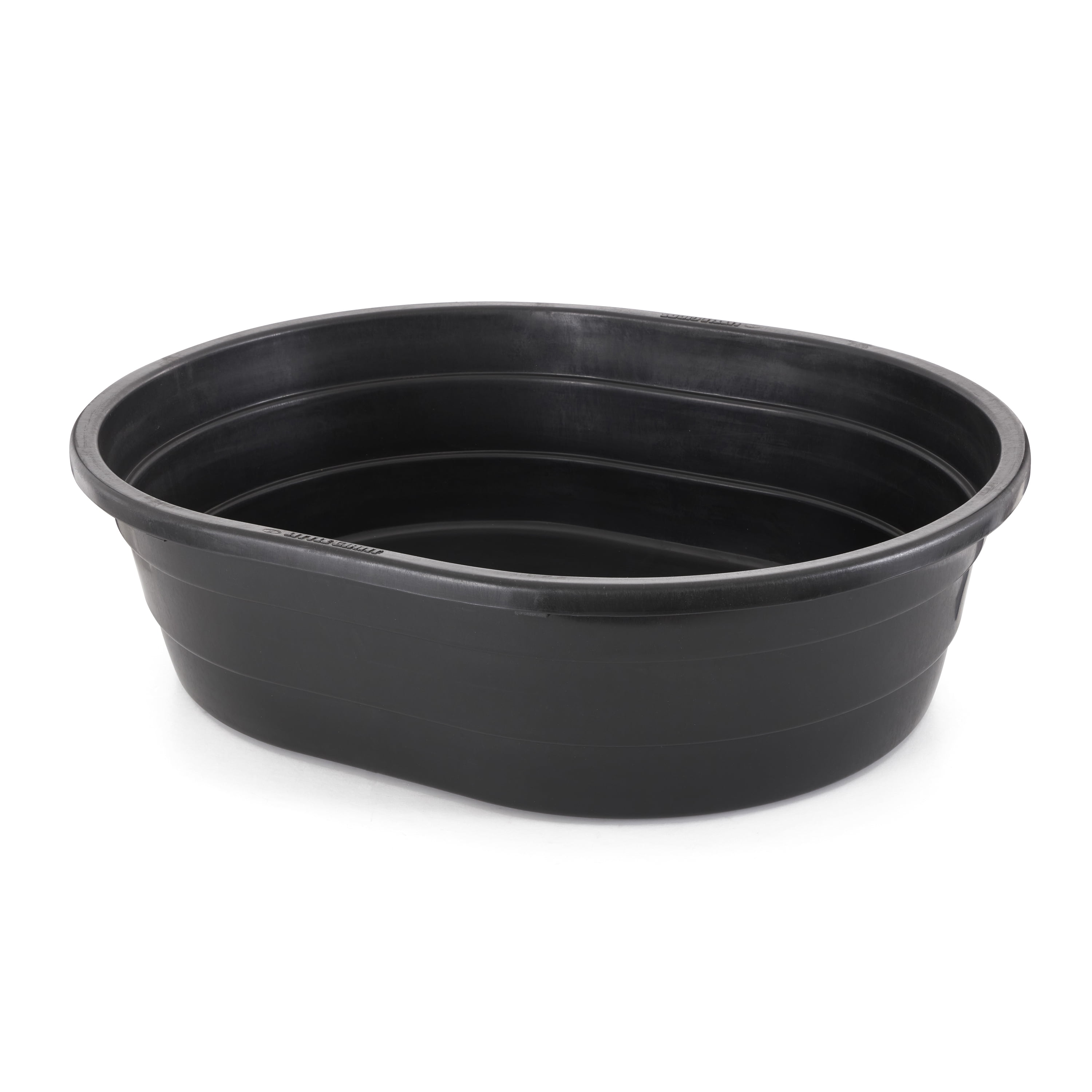 Little Giant 15 Gal Poly Plastic Oval Stock Water Tank Trough, Black (2
