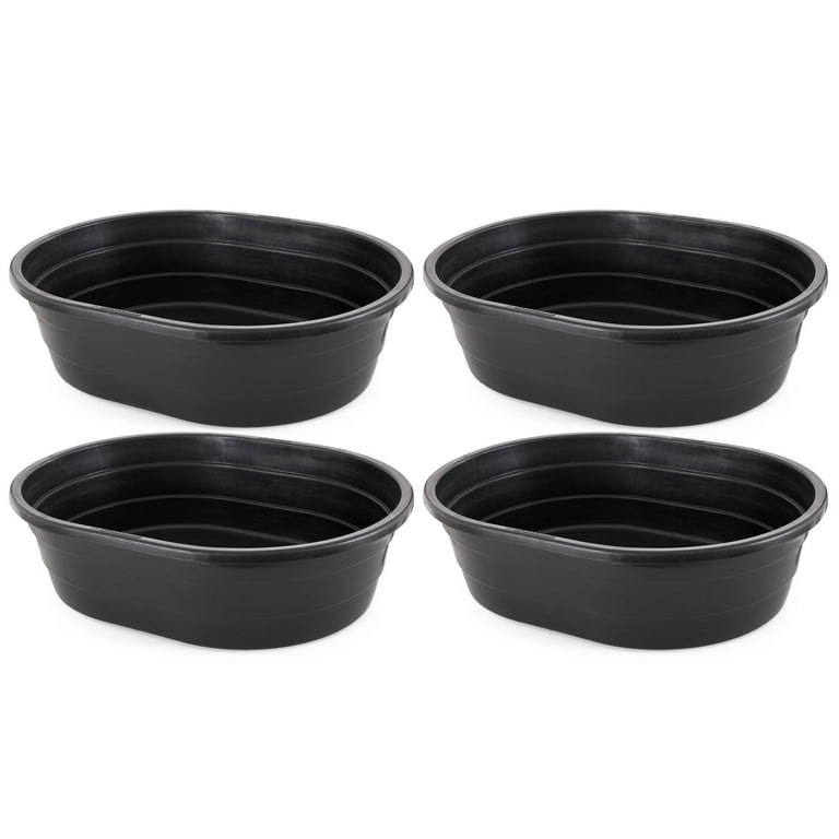Little Giant Rubber Pan with Handles Black 3 Gallon