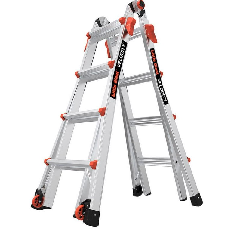 Little Giant Velocity 17 ft. H Aluminum Telescoping Multi-Position Ladder Type IA 300 lb. capacity Little Giant Velocity 17 ft. H Aluminum Telescoping Multi-Position Ladder Type IA 300 lb. capacity