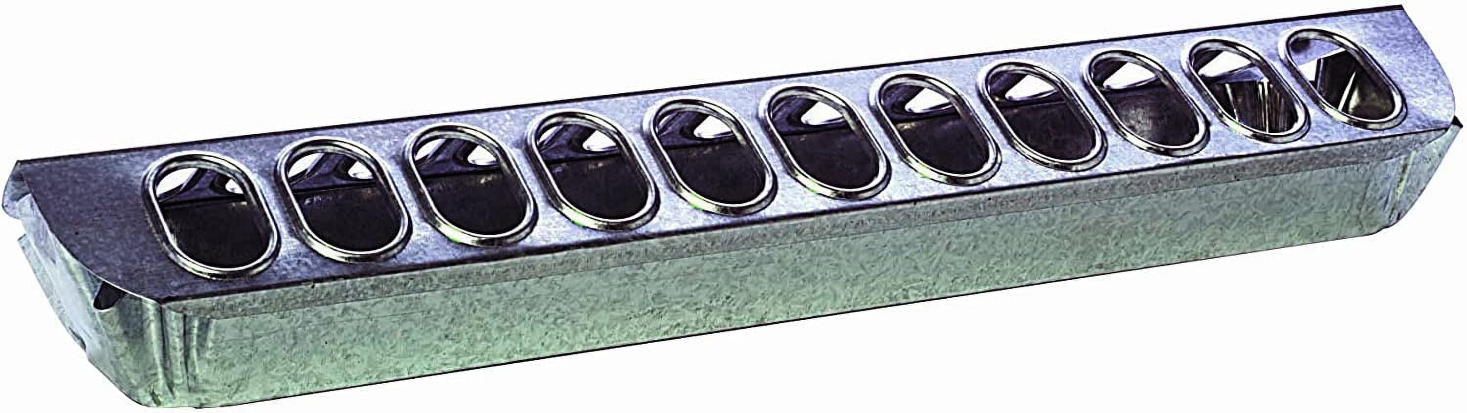 Little Giant 18" Slide Top Poultry Feeder Galvanized Steel With 22 Feeding Holes