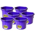 thumbnail image 1 of Little Giant 2 Gallon All Purpose Flat Back Plastic Bucket, Purple, (6 Pk), 1 of 8