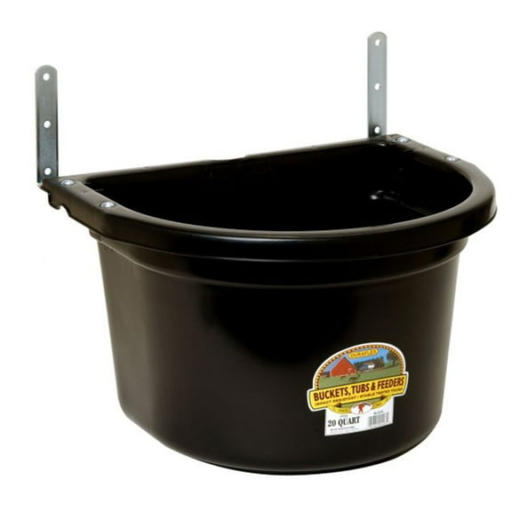 Little Giant 20Qt Fenc/Wall Flat Back Feed Black
