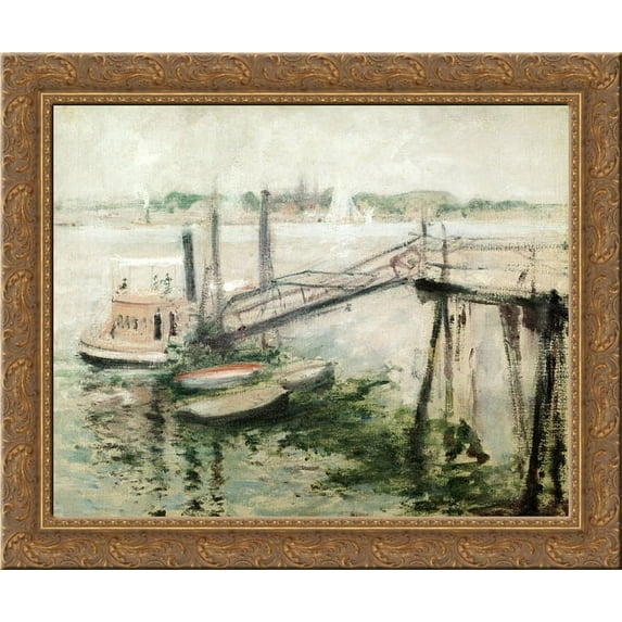 Little Giant 24x20 Gold Ornate Wood Framed Canvas Art by John Henry Twachtman