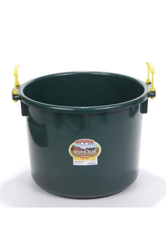 40 Quart Durable Plastic Utility Muck Tub with Handles, Green