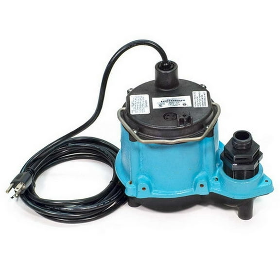 Little Giant 506274, 1/3 HP, 115 Volts, Blue Submersible Sump Plumbing Pump