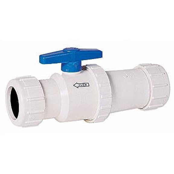 Little Giant 599160, CVBV 2" PVC Compression Check/Ball Valve, 2" Solids