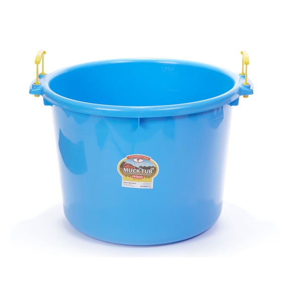 Little Giant 70 Quart Durable Plastic Utility Muck Tub with Handles, Berry