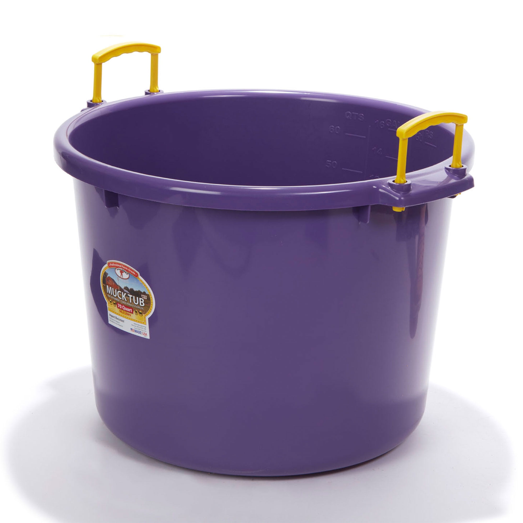 Little Giant 70 Quart Durable Plastic Utility Muck Tub with Handles