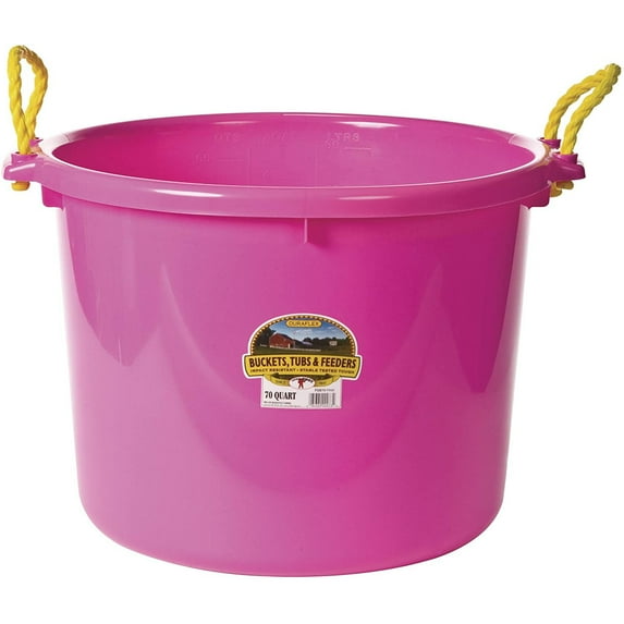Little Giant 70 Quart Outdoor Muck Tub Utility Bucket with Handles