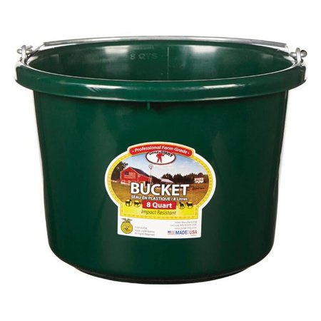 Little Giant 7403975 8 qt. Round Plastic Bucket - Green